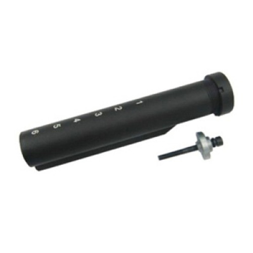 Buffer Tube for M4/M16 Series Retractable Stock Six Position Metal (Color: Black). APS